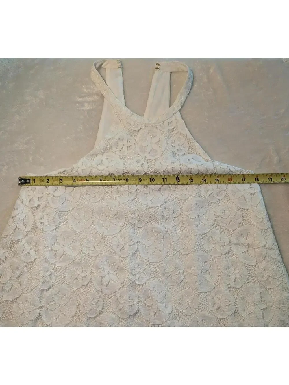 Lilly Pulitzer White Lace Halter Dress with Lined Skirt - Picture 5 of 6
